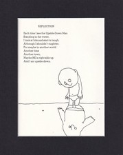 8X10 Matted Print Art Picture Shel Silverstein: Reflection picture