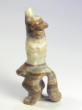 SINGING WOLF carving, ZUNI Fetish Rock Art by Cody Nastacio, New Mexico Indian picture