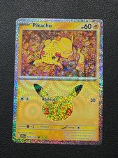 2026 Pokemon 30th Pikachu #035/128 Pikachu Rare 13/30 Pikachu Stamp picture