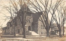 Michigan MI Postcard STURGIS St Joseph County 1913 M.E. Church Real Photo RPPC picture
