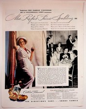 Camel 1937 Print Advertisement 10x13 Vintage California Lady Smoking picture