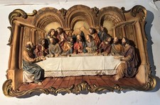 VTG MCM Vittoria Collection handmade Fiberglass Last Supper wall plaque 3D picture