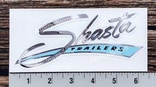 Vintage Shasta blue camper trailer RV sticker decal  picture