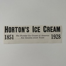 Horton's Ice Cream The Premier Ice Cream Of America 1928 NYC Ad SAH7-M7 picture