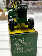 Vintage 1/16 Ertl John Deere  Lawn and Garden Tractor & Trailer In Ice Cream Box picture