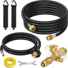 Extend a Stay Rv Propane Kit, 5FT&12FT Propane Hoses Propane Brass Tee Kit picture