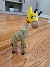 Vintage Handmade Giraffe Folk Art Toy 7