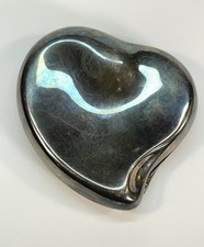 Rare Halston Sterling Silver Heart Compact & Mirror Designed by Elsa Peretti picture
