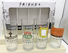 Friends Television Series Glassware Set of 4 Glasses New in Box 10 oz. picture