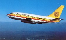 AIR CAL / AIR CALIFORNIA AIRLINES B-737-200 AIRLINE ISSUECARD / AIRPORT picture