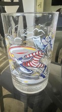 Vintage 1996 Walt Disney World 25th Anniversary Glass Goofy Blizzard Beach Mint picture