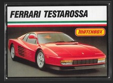 Matchbox Ferrari Testarossa 1989 Car and Driver 1101 Card picture