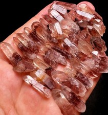 45g 37PCS Natural Phantom Red Pyramid Lemuria QUARTZ Crystal Point s856 picture
