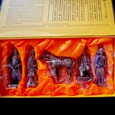 Chinese Terracotta Warriors Mini Figurines Boxed Set of 5, Chinese Culture picture