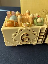 HAPPY BIRTHDAY SENSATIONAL SIX LENOX EXPRESS TRAIN FINE CHINA WITH 24k TRIM picture