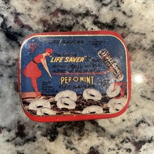 Original Vintage 5 cent Life Savers Tin Pep-O-Mint Life Savers On Everybody’s picture