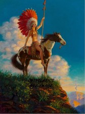 1931 Edward Eggleston Indian Maiden on Horse 16 x 20 Art Poster Print Pin-Up picture