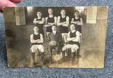 1911 1912 SAC Basketball Team Real Photo Postcard RPPC Vintage Antique Sports picture