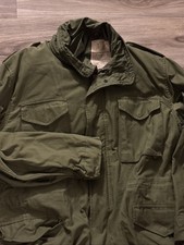 Vtg 1975 US Army M65 Field Jacket OG-107 Large Regular Cherokee Industries picture