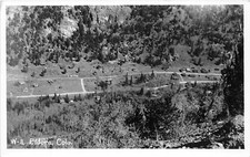 H85/ Eldora Colorado RPPC Postcard c1940s Birdseye Homes 56 picture