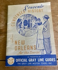 1940s Condensed Souvenir History Of New Orleans For The Tourist Booklet 5 X 6 picture