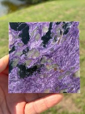 Beautiful Charoite Polished Gemstone Tile 4