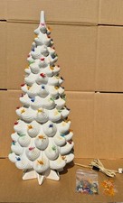 Vintage Atlantic Mold 31.5” Ceramic White Christmas Tree  picture