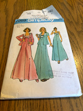 New Simplicity 7269 Women’s long Dress w/Unlined Jacket Sewing Pattern Vintage picture