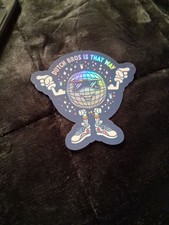 Vintage Dutch Bros Coffee Holographic Disco Ball Sticker picture