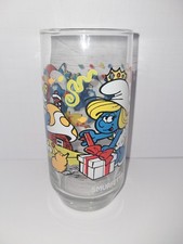 Smurf SMURFETTE Tumbler Drinking Glass 1983 Wallace Berrie & Co. Peyo Vintage picture