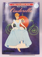 Vtg 1981 Golden Book Disney Cinderella Big Coloring Book NOS - Uncolored 1224-6 picture