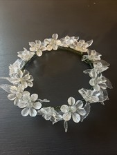 Vintage Lucite Flower And Leaf Candle Ring picture