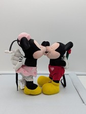 Mickey & Minnie Kissing Sweethearts Forever Disney Store Valentines Plush Magnet picture