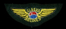 Alaska Airlines Wing Pilot Felt Patch N-9 picture