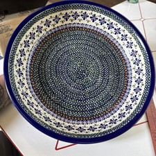 BOLESLAWIEC POLISH POTTERY Serving  BOWL UNIKAT Large 13 In picture