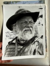 Denver Pyle Signed Vintage Photo Mad Jack Grizzly Adams Personalized Autograph picture