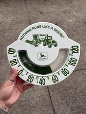 Rare Vtg John Deere Thermometer 1980s-90s Plastic Scale Style Tractor Graphics picture