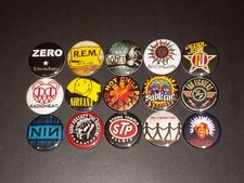90's Bands Buttons Badges  Pins Set Of 15 picture