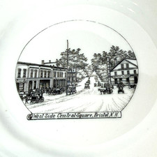 BRISTOL Central Square NH NEW HAMPSHIRE Souvenir China TRINKET DISH PLATE picture