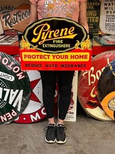 Vintage Style Metal Sign Pyrene Fire Extinguishers NOT Porcelain 22x16 Made USA picture