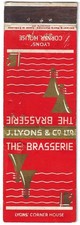Vintage Matchbook Cover J. Lyons & Co. Ltd. The Brasserie Corner House picture