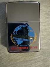Vintage 1968 Zippo USS Snowden DE-246 U.S. Navy colorful double-sided graphics. picture