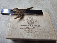 Vintage 1950s Space Age Rocket Tie Clip – Weyhing Bros. Mfg. Co. Detroit with... picture