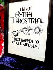 Vintage One of a Kind Framed ET Artwork picture