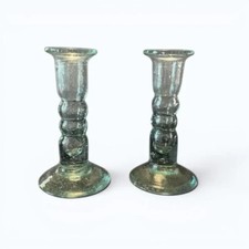 Vintage Mexican Gray Green Blown Glass 5.5