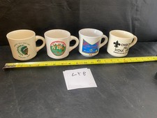 vintage Boy Scouts Mugs Scout Camp Cherokee Drake Saux Fox 1980s lot of 4 picture