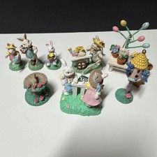 Vintage Cottontail Lane Easter Bunny Figures Lot picture