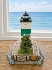 Very Rare Harbour Lights Chicago Harbor SE Guide Wall Lighthouse Illinois NOS picture