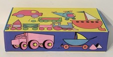 Vintage Target Cardboard Pencil Box Sterling Lebanon Neon Cars Trucks UNUSED picture