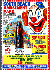 Vintage South Beach Amusement Park Ad Magnet - Staten Island New York picture